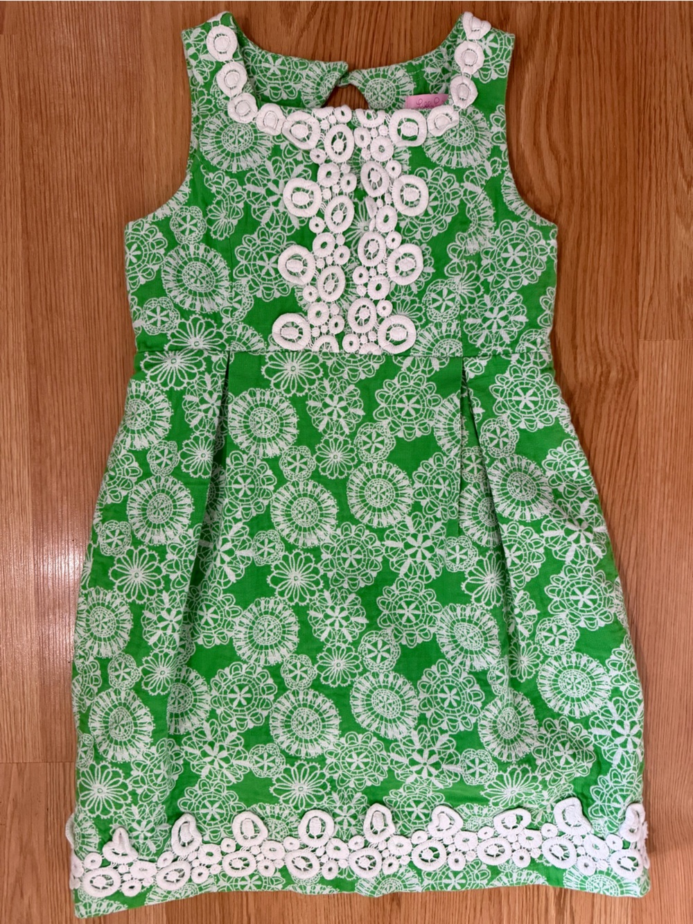 Lilly Pulitzer Kelly Green Embroidered Girls Dress 10